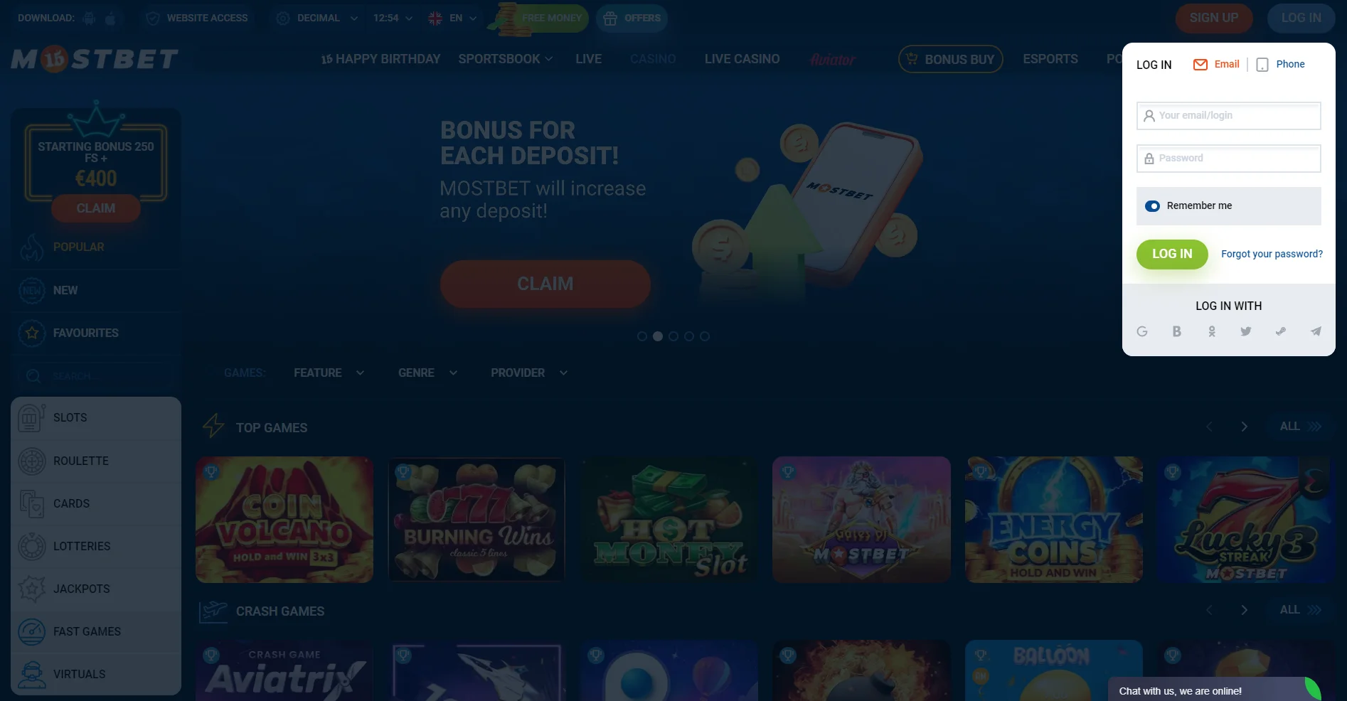 Mostbet BD login